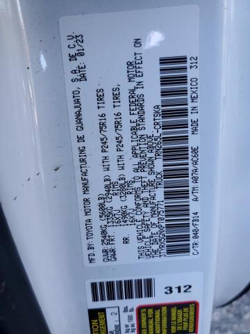 3TYRX5GNXPT075771 - 2023 TOYOTA TACOMA ACCESS CAB თეთრი ფოტო 13