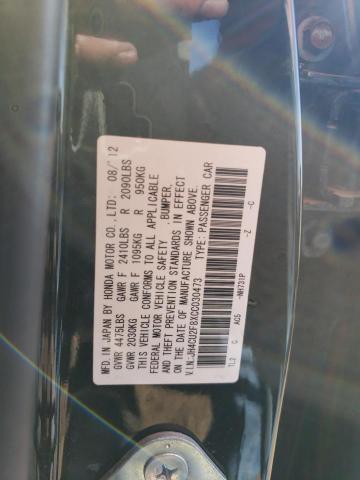 JH4CU2F8XCC030473 - 2012 ACURA TSX SE BLACK photo 12