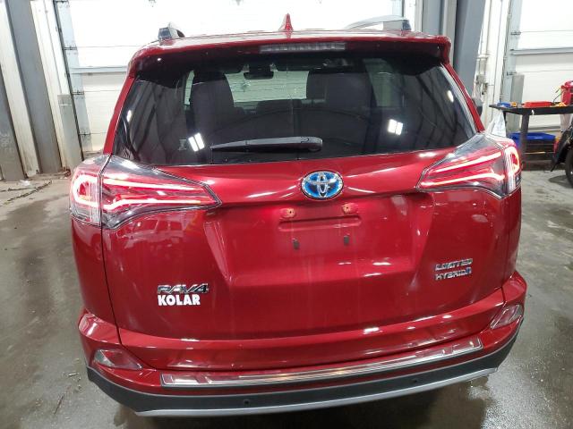 JTMDJREV4JD192668 - 2018 TOYOTA RAV4 HV LIMITED RED photo 6