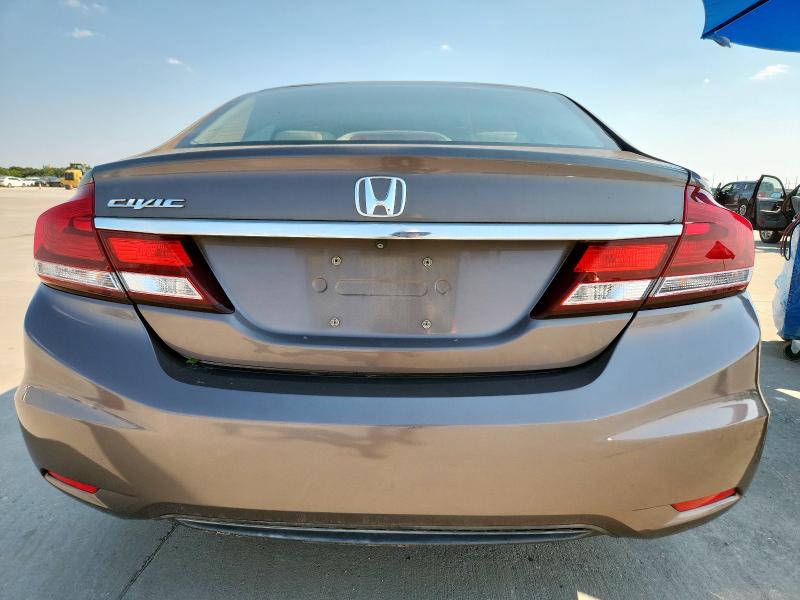 2HGFB2F98FH537310 - 2015 HONDA CIVIC EXL BROWN photo 6