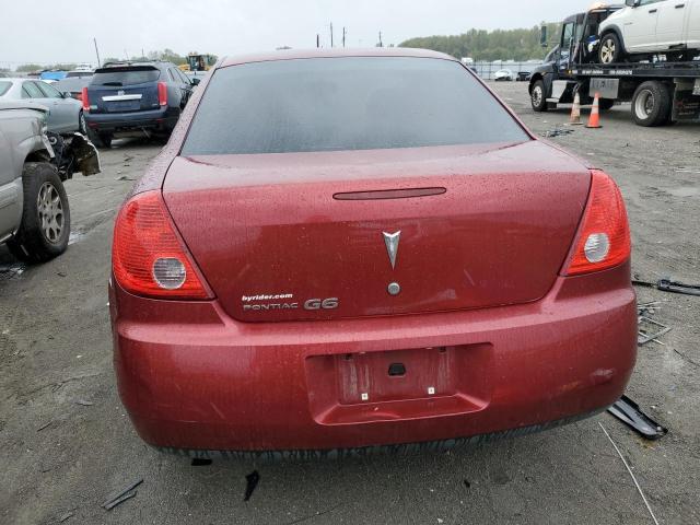 1G2ZF57B384120717 - 2008 PONTIAC G6 VALUE LEADER RED photo 6