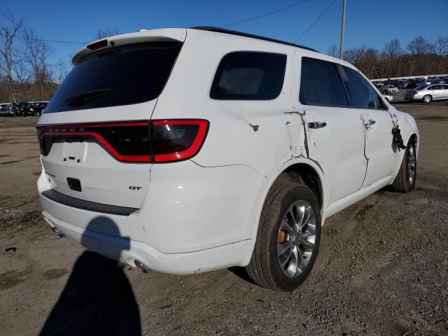 1C4RDJDGXKC582554 - 2019 DODGE DURANGO GT WHITE photo 3