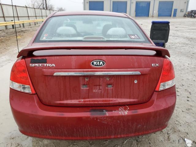 KNAFE221595627920 - 2009 KIA SPECTRA EX RED photo 6