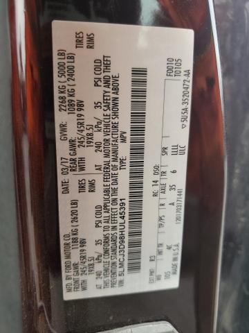 5LMCJ3D98HUL45391 - 2017 LINCOLN MKC RESERVE MAROON photo 13