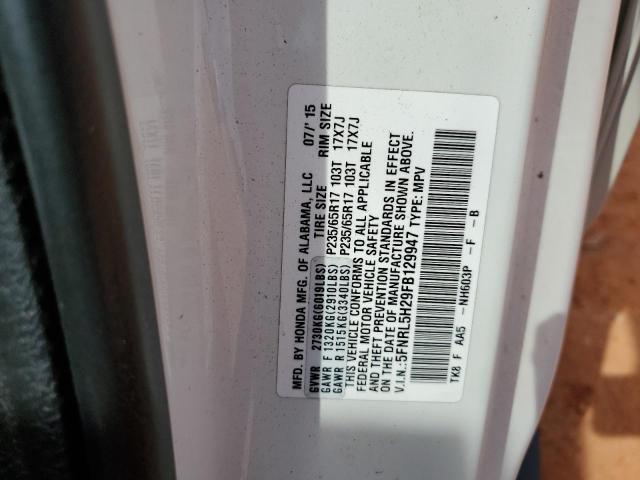 5FNRL5H29FB129947 - 2015 HONDA ODYSSEY LX 白色 照片 14