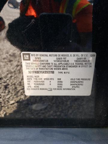 3GYFNBEY6AS563788 - 2010 CADILLAC SRX PERFORMANCE COLLECTION Czarny zdjęcie 13