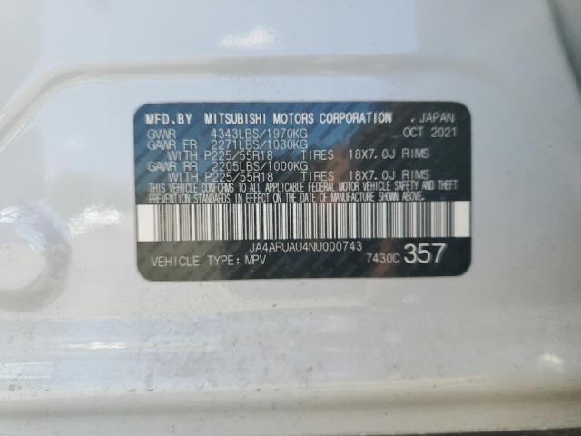 JA4ARUAU4NU000743 - 2022 MITSUBISHI OUTLANDER SPORT ES 白色 照片 14