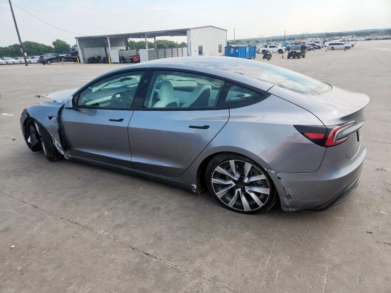 5YJ3E1EA1SF999853 - 2025 TESLA MODEL 3 GRAY photo 2