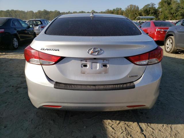 KMHDH4AE8DU686911 - 2013 HYUNDAI ELANTRA GLS SILVER photo 6