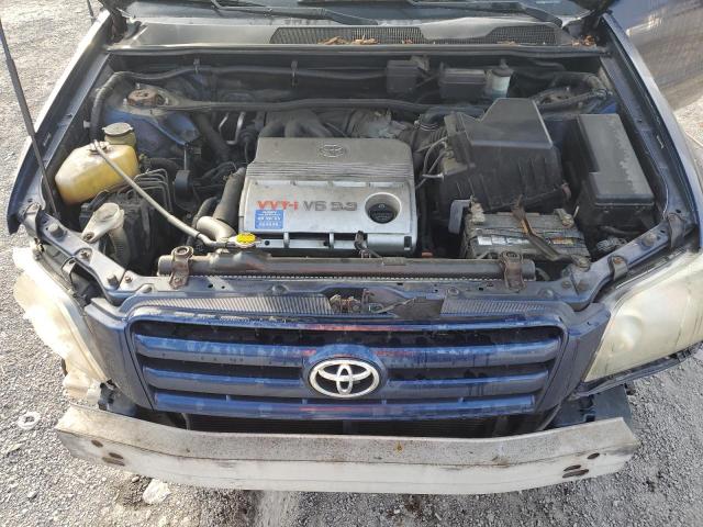 JTEEP21A740052893 - 2004 TOYOTA HIGHLANDER BLUE photo 12