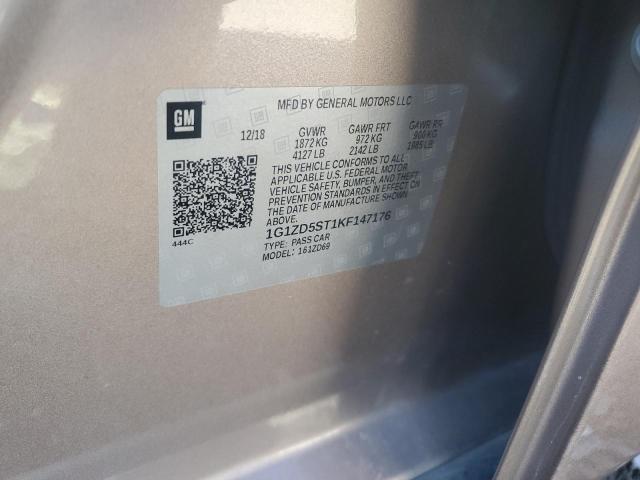 1G1ZD5ST1KF147176 - 2019 CHEVROLET MALIBU LT Qəhvəyi foto 12