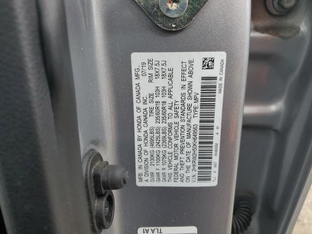 2HKRW2H50KH649563 - 2019 HONDA CR-V EX 银色 照片 14