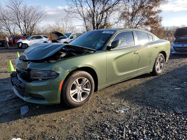 2C3CDXBG4NH205025 - 2022 DODGE CHARGER SXT GREEN photo 1