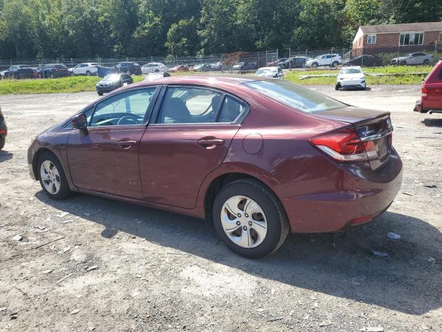 2HGFB2F58DH555414 - 2013 HONDA CIVIC LX Tünd qırmızı foto 2