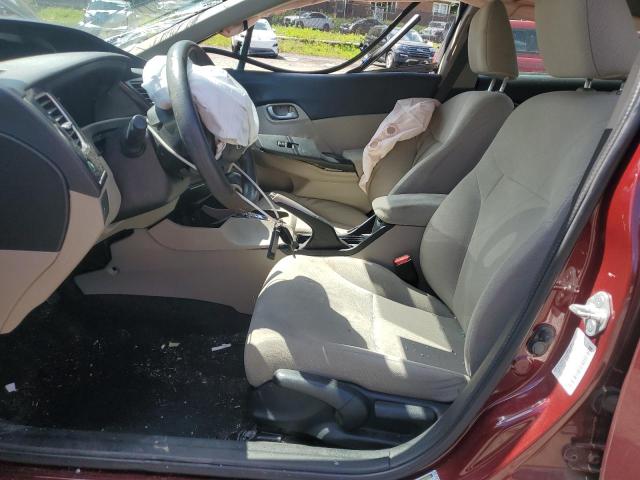 2HGFB2F58DH555414 - 2013 HONDA CIVIC LX Tünd qırmızı foto 7