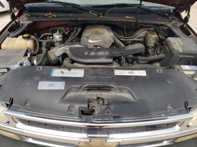 1GNEC16T81J208120 - 2001 CHEVROLET SUBURBAN C1500 BURGUNDY photo 12