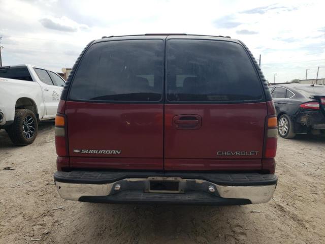 1GNEC16T81J208120 - 2001 CHEVROLET SUBURBAN C1500 BURGUNDY photo 6