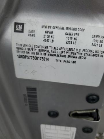 1G6DP577560175014 - 2006 CADILLAC CTS HI FEATURE V6 SILVER photo 12