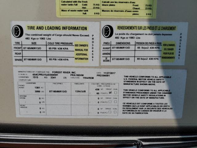 4X4CPRU15JD304591 - 2018 ROCK CTRL Beżowy zdjęcie 10