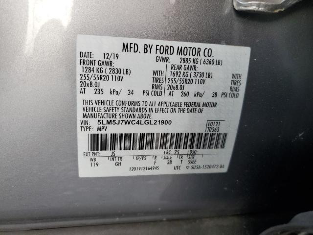 5LM5J7WC4LGL21900 - 2020 LINCOLN AVIATOR RESERVE GRAY photo 14