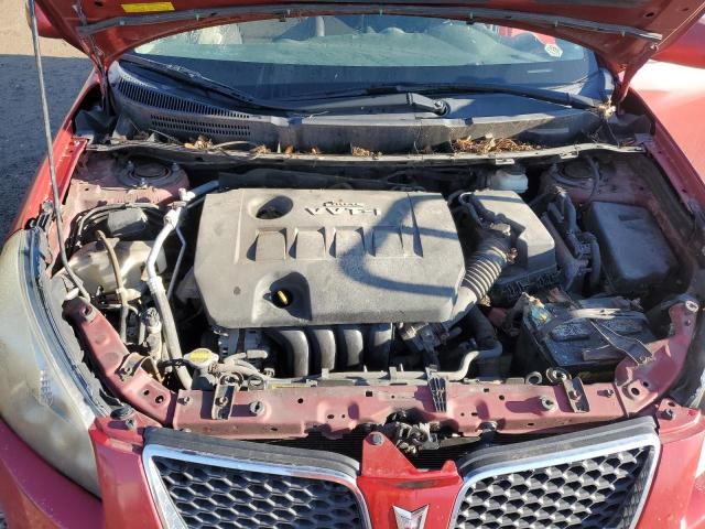 5Y2SP67849Z405953 - 2009 PONTIAC VIBE RED photo 11