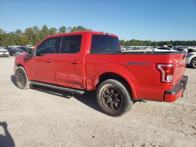 1FTEW1CP2GKD38159 - 2016 FORD F150 SUPERCREW RED photo 2