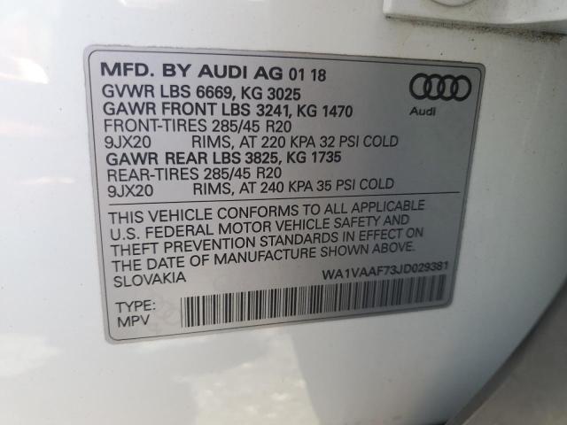 WA1VAAF73JD029381 - 2018 AUDI Q7 PRESTIGE Beyaz fotoğraf 14