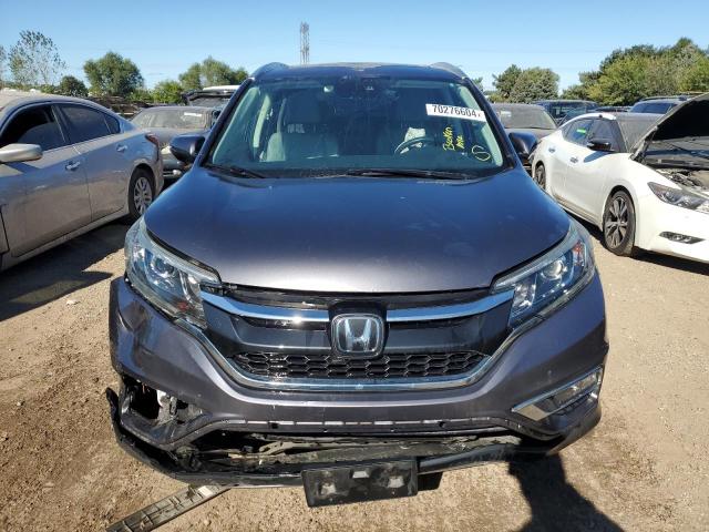 5J6RM4H9XGL122714 - 2016 HONDA CR-V TOURING GRAY photo 5