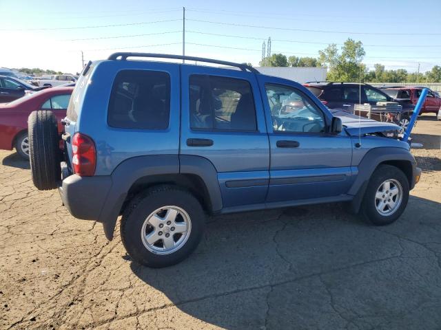 1J4GL48K86W226631 - 2006 JEEP LIBERTY SPORT BLUE photo 3