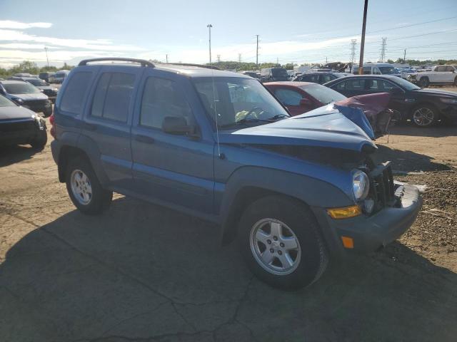 1J4GL48K86W226631 - 2006 JEEP LIBERTY SPORT BLUE photo 4