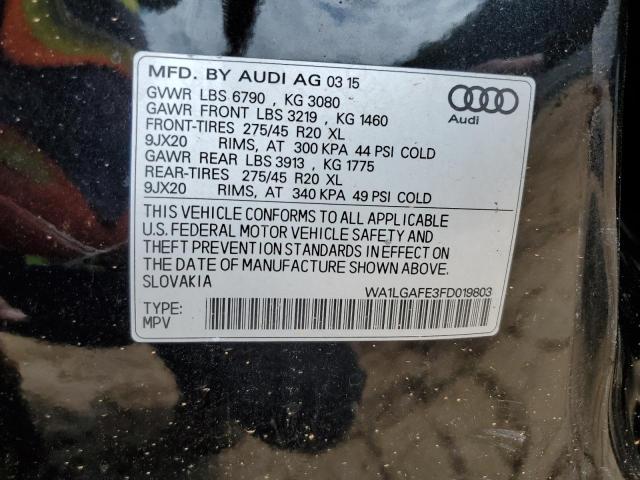 WA1LGAFE3FD019803 - 2015 AUDI Q7 PREMIUM PLUS BLACK photo 13