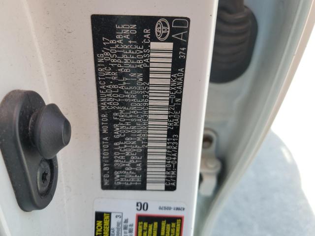 2T1BURHE3HC963252 - 2017 TOYOTA COROLLA L თეთრი ფოტო 12