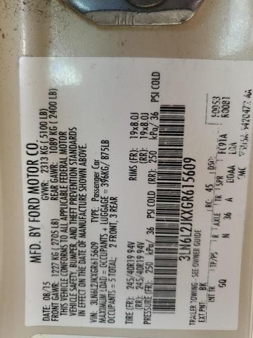 3LN6L2JKXGR615609 - 2016 LINCOLN MKZ CREAM photo 12