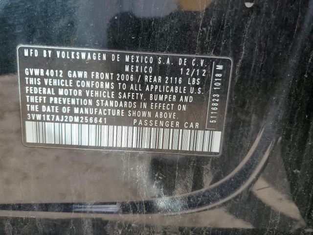 3VW1K7AJ2DM256641 - 2013 VOLKSWAGEN JETTA BASE BLACK photo 12