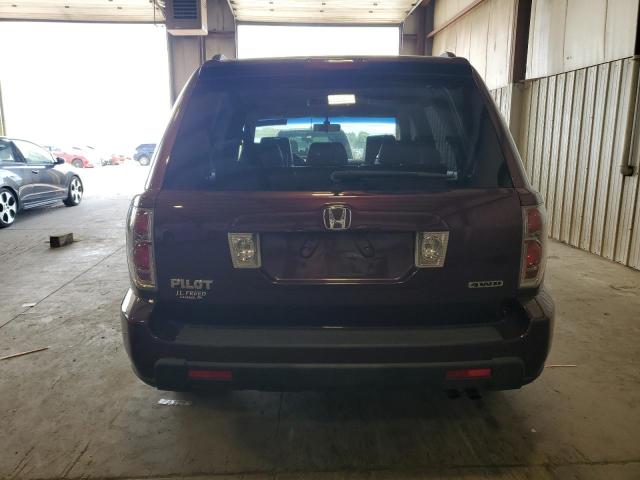 5FNYF18677B026266 - 2007 HONDA PILOT EXL BURGUNDY photo 6