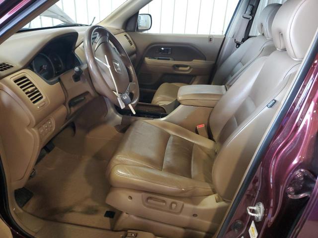 5FNYF18677B026266 - 2007 HONDA PILOT EXL BURGUNDY photo 7