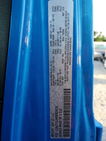 1C4HJXDG8MW839610 - 2021 JEEP WRANGLER U SPORT Կապույտ լուսանկար 14