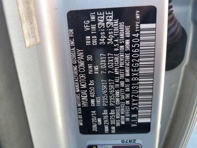 5XYZU3LBXEG206504 - 2014 HYUNDAI SANTA FE S SILVER photo 12