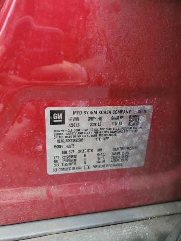 KL4CJASB1KB922051 - 2019 BUICK ENCORE PREFERRED RED photo 12