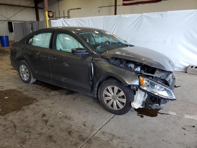 3VW2K7AJ6EM315583 - 2014 VOLKSWAGEN JETTA BASE GRAY photo 4