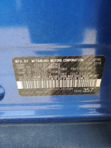 JA4AP3AU1JU015565 - 2018 MITSUBISHI OUTLANDER SPORT ES Azul foto 13