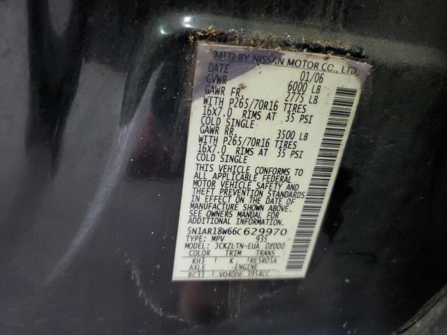 5N1AR18W66C629970 - 2006 NISSAN PATHFINDER LE 黑色 照片 13
