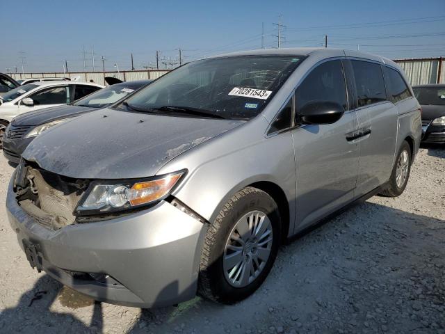 5FNRL5H26FB027148 - 2015 HONDA ODYSSEY LX GRAY photo 1