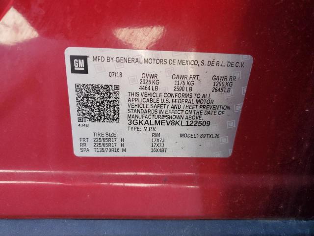 3GKALMEV8KL122509 - 2019 GMC TERRAIN SLE 勃艮第红 照片 14