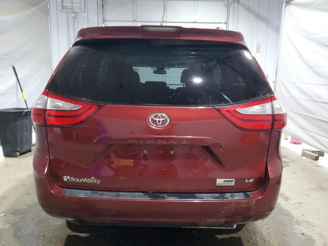 5TDKZ3DCXJS930409 - 2018 TOYOTA SIENNA LE RED photo 6