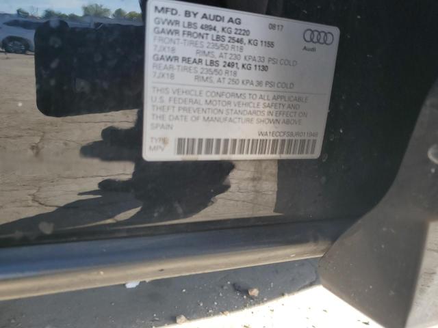 WA1ECCFS9JR011948 - 2018 AUDI Q3 PREMIUM Negro foto 13