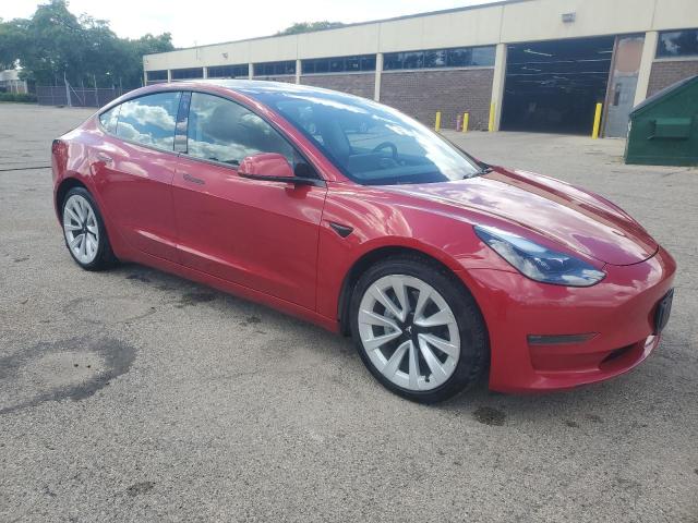 5YJ3E1EA5PF451989 - 2023 TESLA MODEL 3 红色 照片 4
