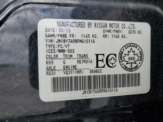 JN1BV7AR8FM410114 - 2015 INFINITI Q50 BASE შავი ფოტო 12