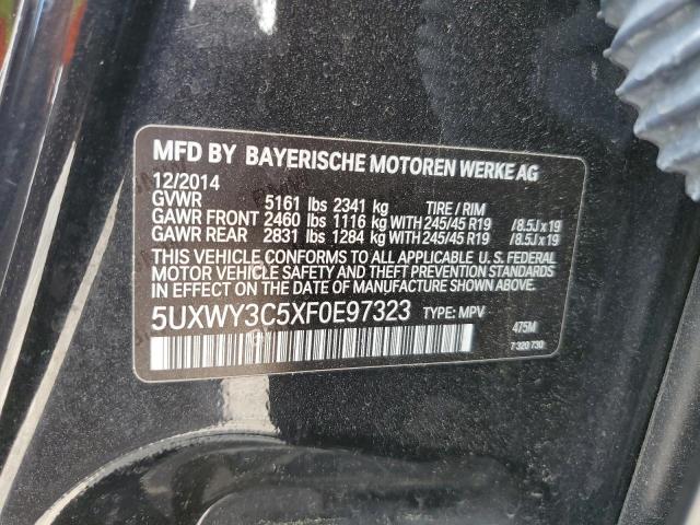 5UXWY3C5XF0E97323 - 2015 BMW X3 XDRIVE28D Schwarz Foto 13
