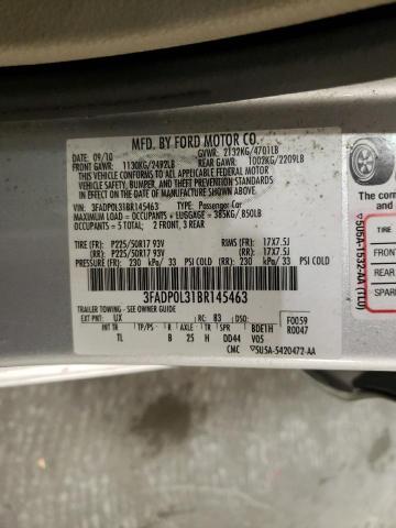 3FADP0L31BR145463 - 2011 FORD FUSION HYBRID SILVER photo 12